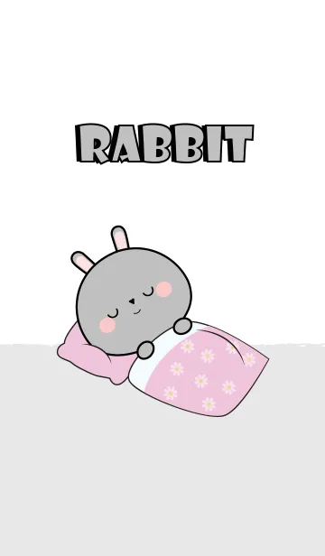 [LINE着せ替え] Kawaii Gray Rabbit Theme (jp)の画像1