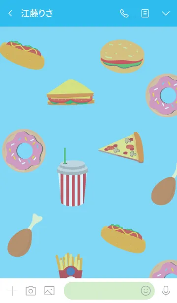 [LINE着せ替え] Love Fast Food Theme (jp)の画像3