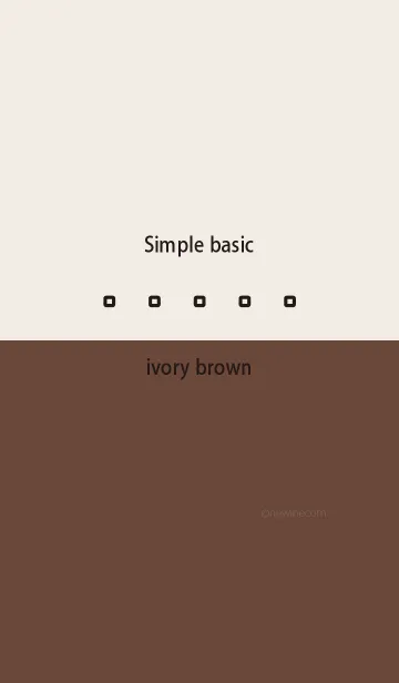 [LINE着せ替え] Simple basic アイボリー ブラウンの画像1