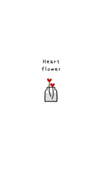 [LINE着せ替え] ハートの花と花瓶の画像1