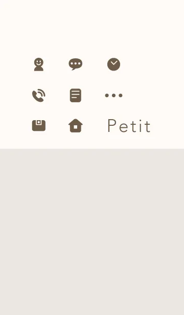 [LINE着せ替え] プチ(ベージュ)の画像1