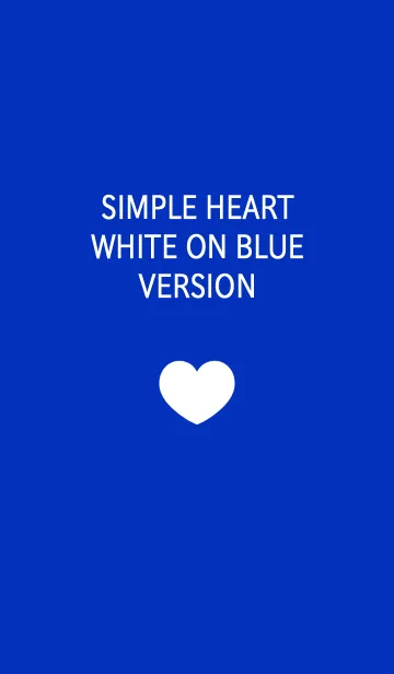 [LINE着せ替え] シンプルハート ホワイトオンブルーの画像1