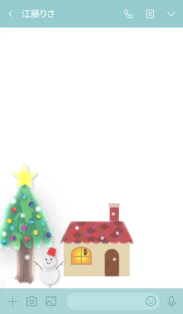 [LINE着せ替え] 猫アクア 絵本の国のクリスマス 着せ替え③の画像3