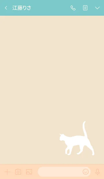 [LINE着せ替え] ネコとベージュの画像3