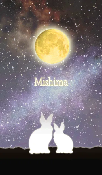 [LINE着せ替え] みしま☆月を見上げるウサギの画像1