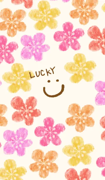 [LINE着せ替え] 水彩お花*スマイル15の画像1