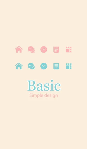 [LINE着せ替え] Basic [Beige ＆ Ivory]の画像1