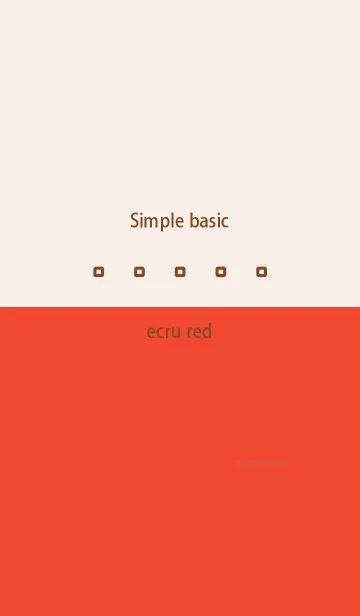 [LINE着せ替え] Simple basic エクリュ レッドの画像1