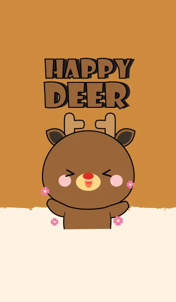 [LINE着せ替え] Love Happy Deer theme (jp)の画像1