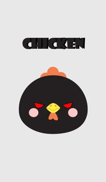 [LINE着せ替え] Love Simple Black Chicken Theme (jp)の画像1