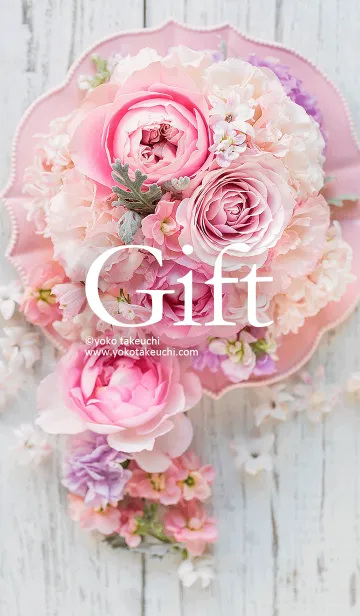 [LINE着せ替え] GIFT ～ピンクとパープルのバラ～の画像1