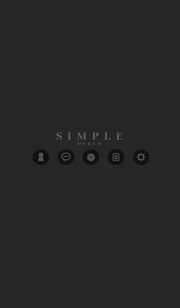 [LINE着せ替え] SIMPLE ICON 15 -MATTE BLACK-の画像1