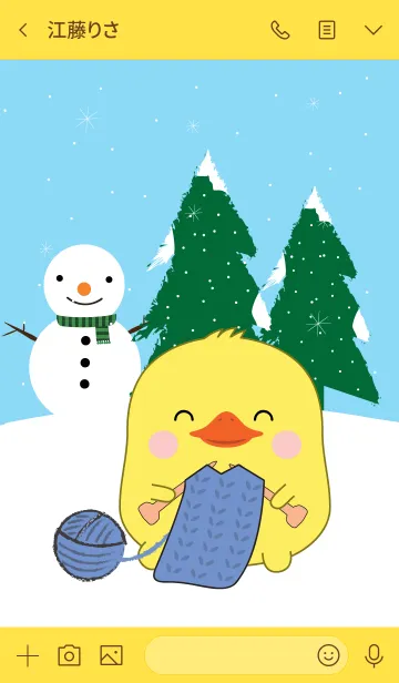 [LINE着せ替え] Winter Duck Theme (jp)の画像3