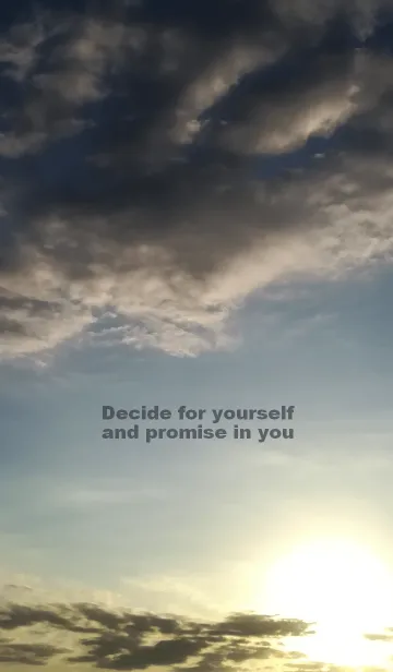 [LINE着せ替え] 自分で決めて自分自身に約束するの画像1