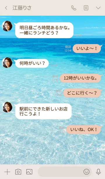 [LINE着せ替え] SUMMER SEA 33 -BLUE DOLPHIN-の画像4