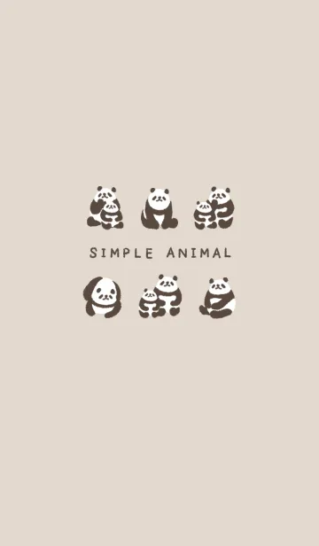 [LINE着せ替え] SIMPLE ANIMAL -パンダ-の画像1