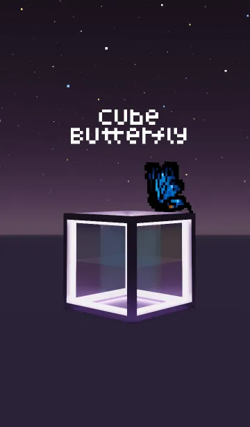 [LINE着せ替え] Cube Butterfly (purple)の画像1
