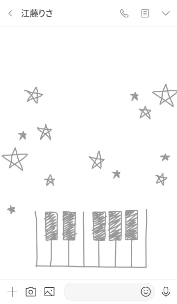 [LINE着せ替え] PIANO＆STAR white+blackの画像3