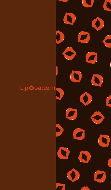 [LINE着せ替え] Lip pattern -Orange-の画像1