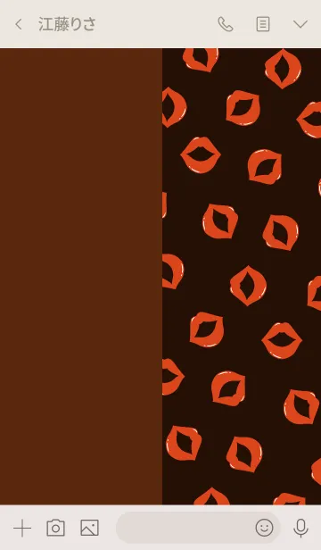 [LINE着せ替え] Lip pattern -Orange-の画像3