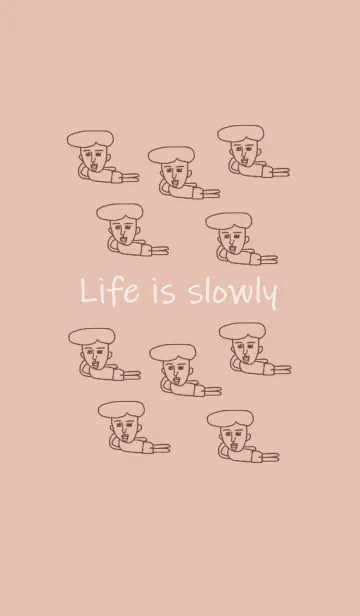 [LINE着せ替え] a life is slowly=pink beige=の画像1