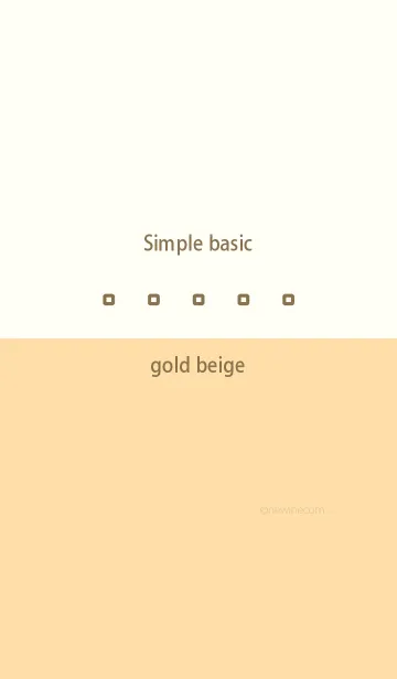 [LINE着せ替え] Simple basic ゴールド ベージュの画像1