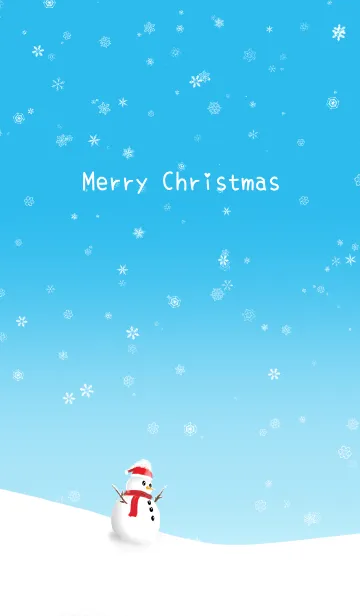 [LINE着せ替え] メリークリスマス、幸せな雪だるま！の画像1