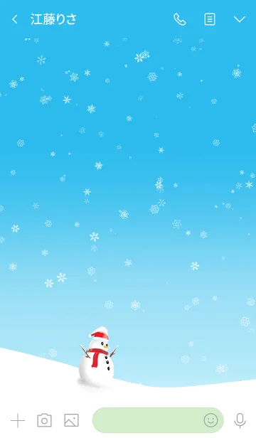 [LINE着せ替え] メリークリスマス、幸せな雪だるま！の画像3