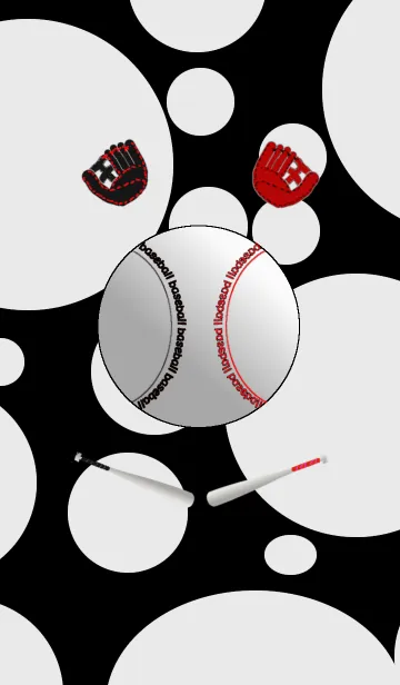 [LINE着せ替え] 野球ボールが中心の着せ替えの画像1
