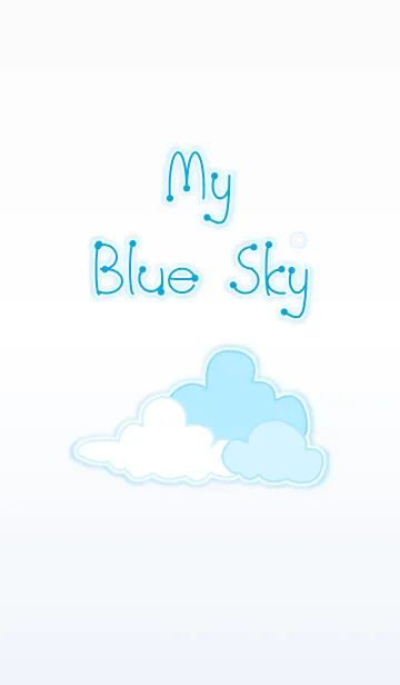 [LINE着せ替え] My Blue Sky！ (White V.1)の画像1