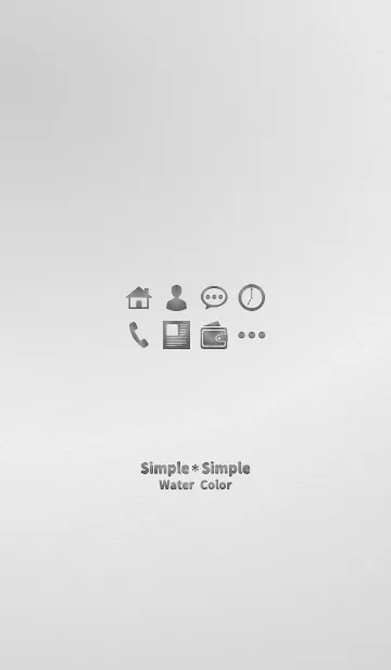[LINE着せ替え] シンプル シンプル /水彩/モノクロの画像1