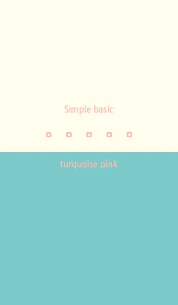 [LINE着せ替え] Simple basic ターコイズ ピンクの画像1