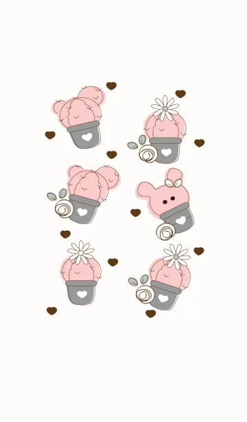 [LINE着せ替え] Lovely cactus 20 :)の画像1