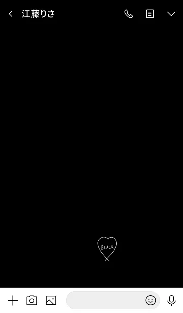 [LINE着せ替え] 黒とハート。の画像3