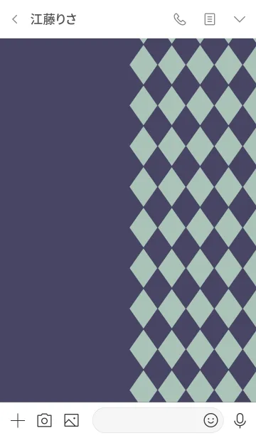 [LINE着せ替え] Chic diamond pattern -Purple-の画像3