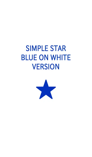 [LINE着せ替え] シンプルスター ブルーオンホワイトの画像1