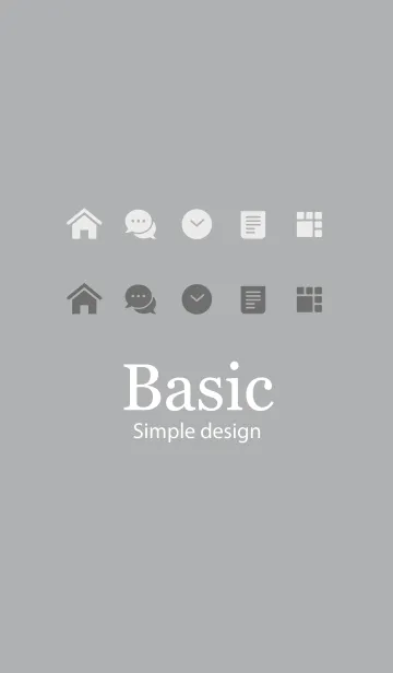 [LINE着せ替え] Basic [Gray]の画像1