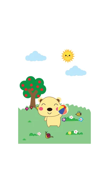 [LINE着せ替え] Simple cute bear theme v.16 (JP)の画像1