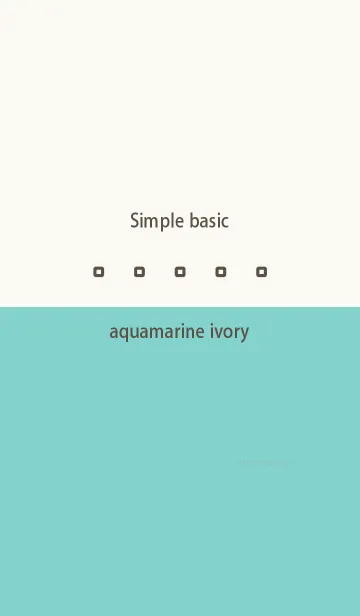 [LINE着せ替え] Simple basic アクアマリン アイボリーの画像1
