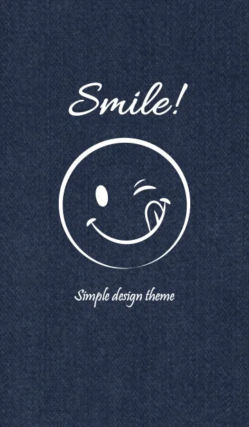 [LINE着せ替え] Simple Smile Denim 5の画像1