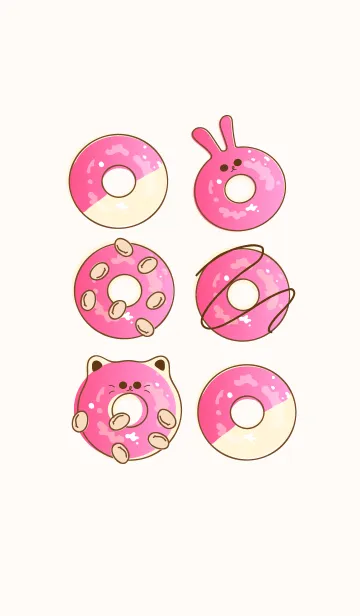 [LINE着せ替え] Yummy donuts 17の画像1