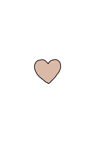 [LINE着せ替え] very simple beige heart themeの画像1