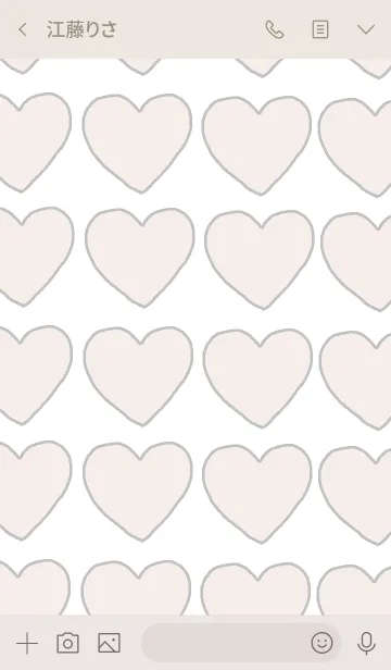 [LINE着せ替え] very simple beige heart themeの画像3