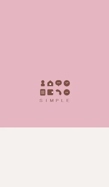 [LINE着せ替え] シンプル（beige pink)V.391の画像1