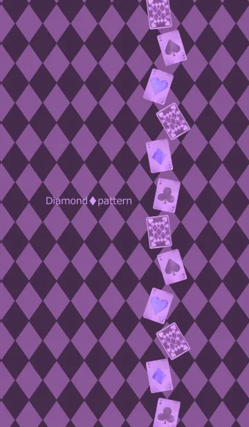 [LINE着せ替え] Diamond pattern -Gothic purple-の画像1