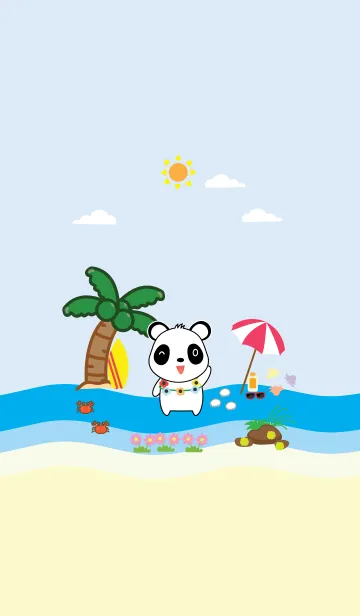 [LINE着せ替え] Simple sea panda theme (JP)の画像1