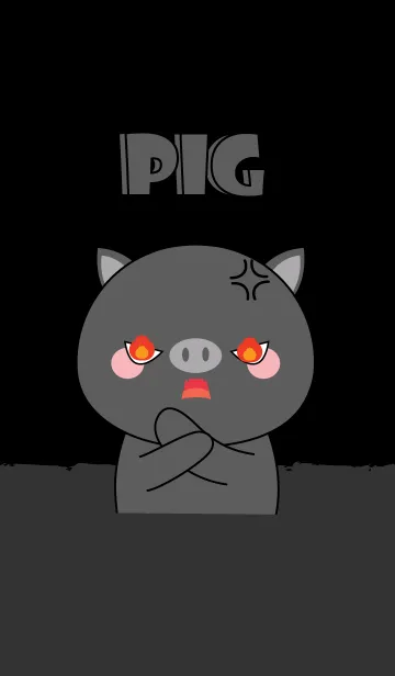 [LINE着せ替え] I'm Cute Black Pig (jp)の画像1