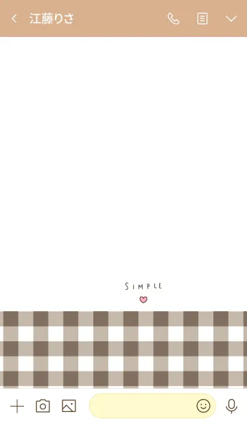 [LINE着せ替え] 可愛いブラウンとホワイトの画像3