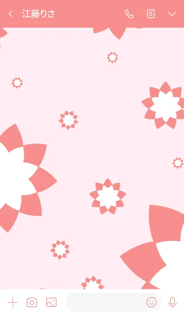 [LINE着せ替え] 花 - ピンクホワイトの画像3