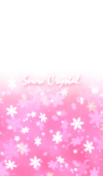 [LINE着せ替え] 可愛いピンクの雪の結晶♥️の画像1